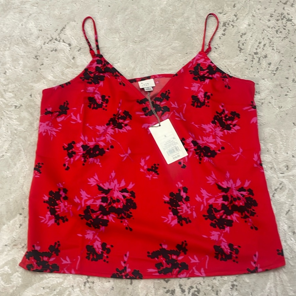 Red camisole with flower print!
